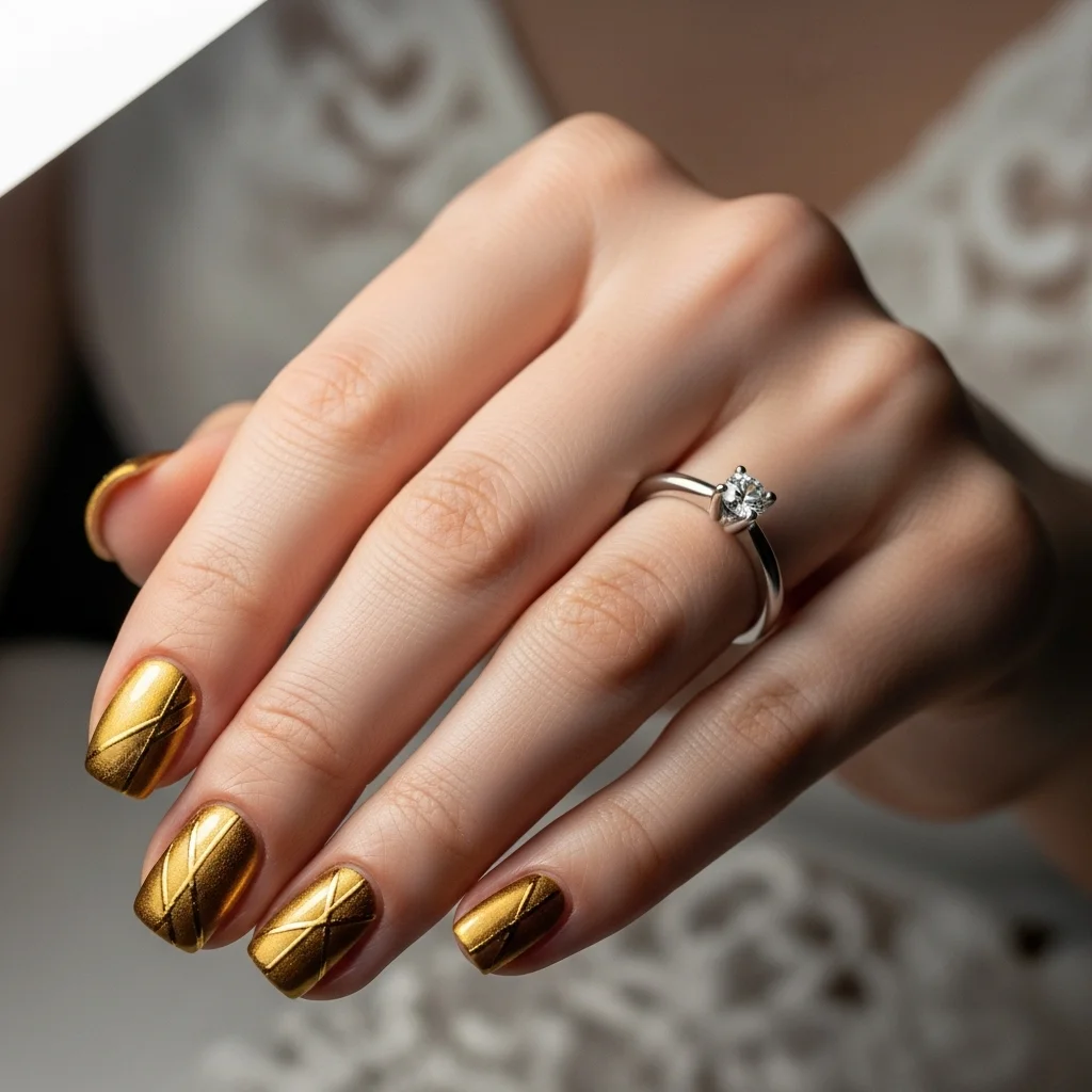 matte gold with glossy details