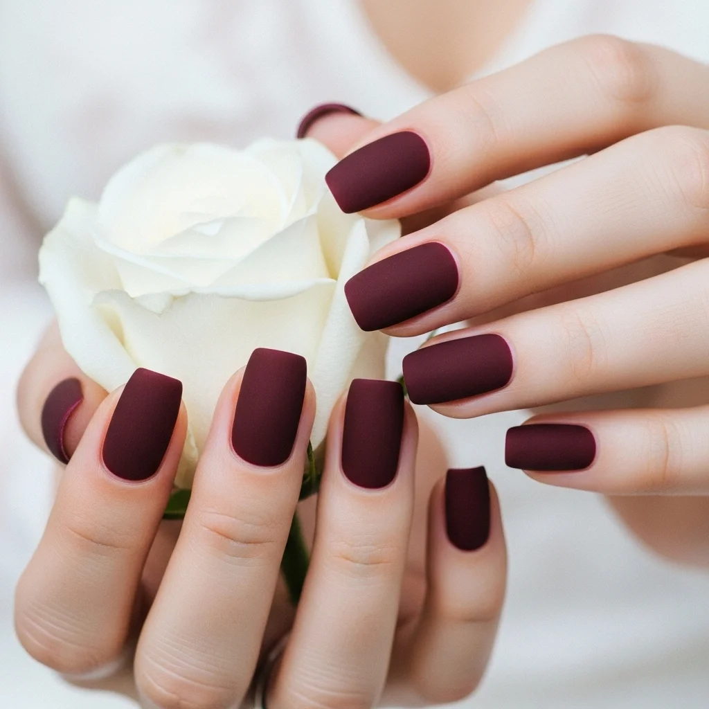 matte maroon elegance