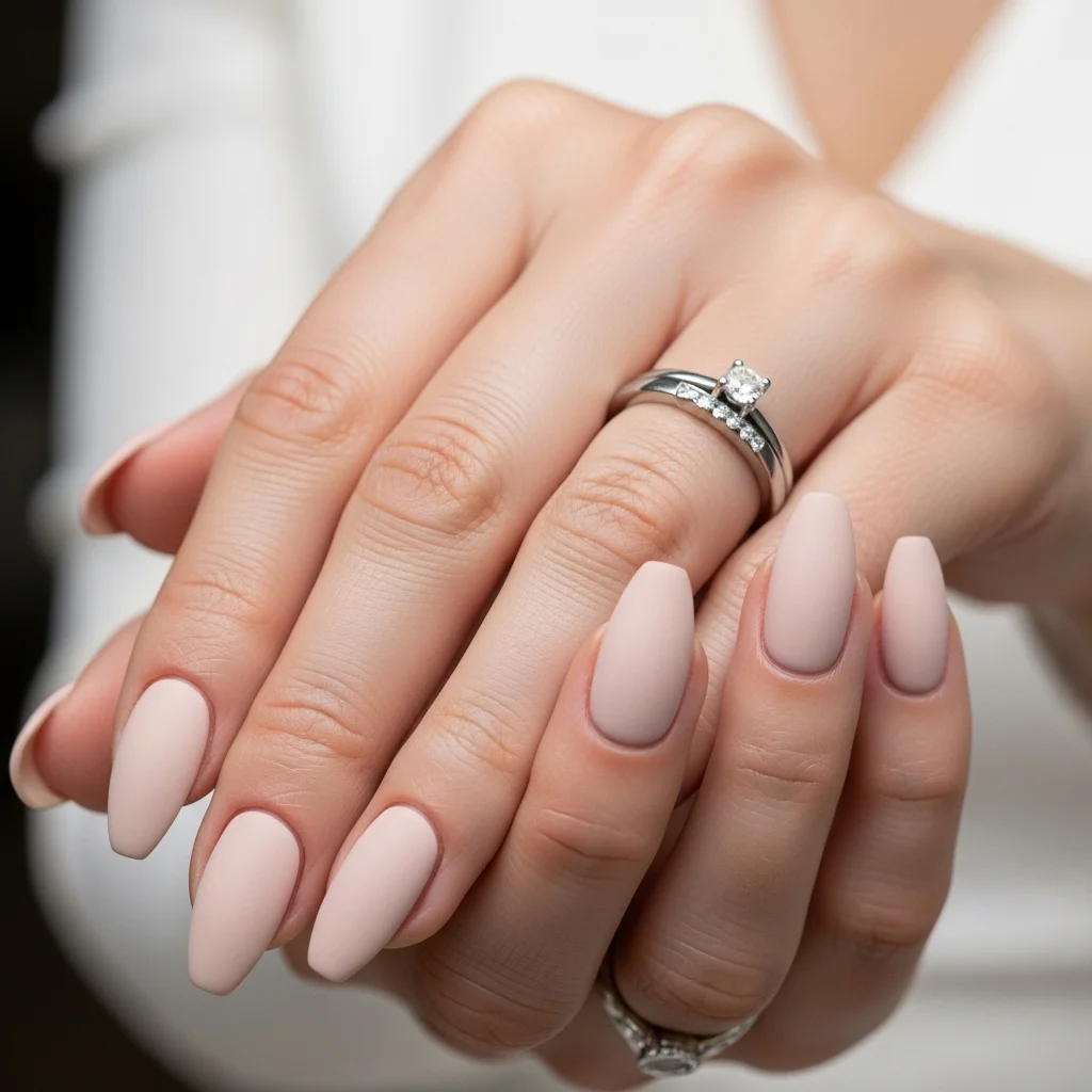 The Top 15 Acrylic Almond Nails for Bride To Enhance looks 16 matte nude finish