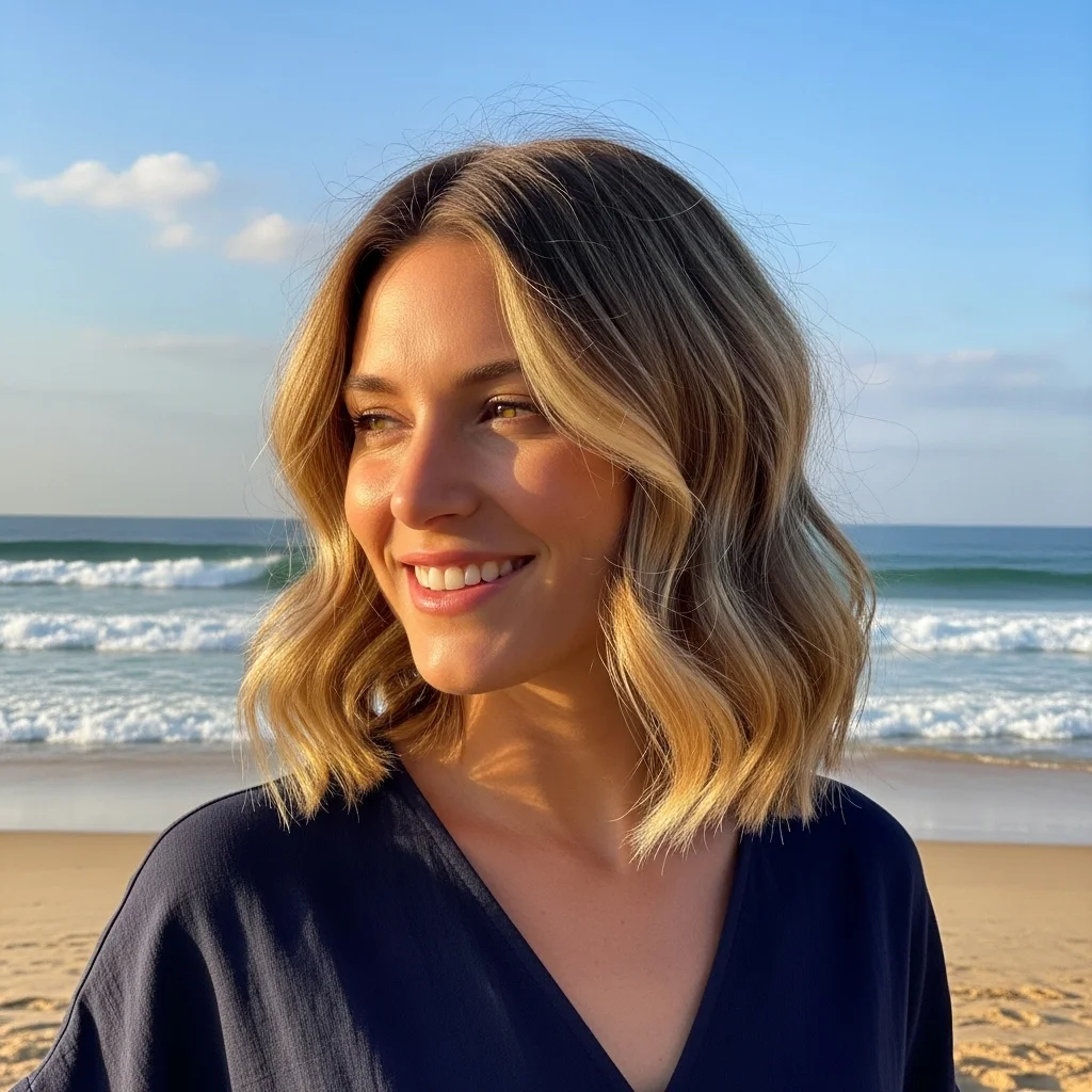 medium length loose waves