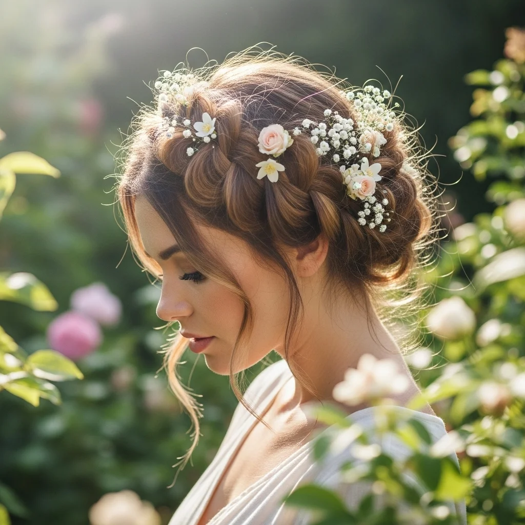 messy braided crown