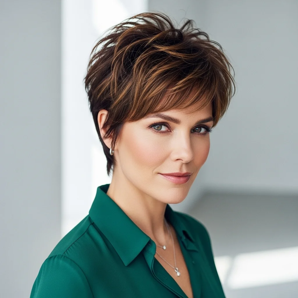 messy pixie cut