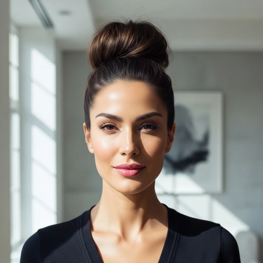messy top knot