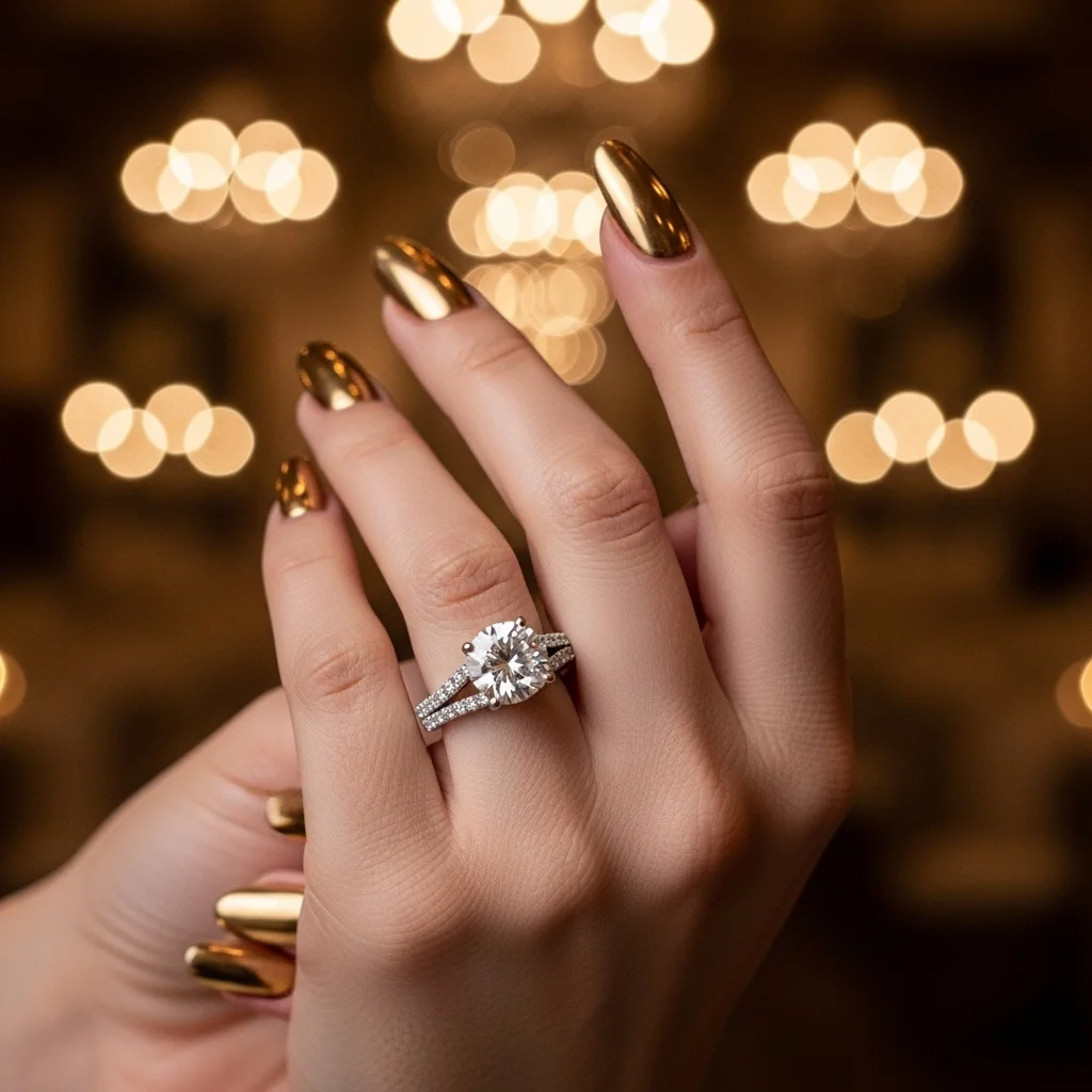 mirror gold chrome finish