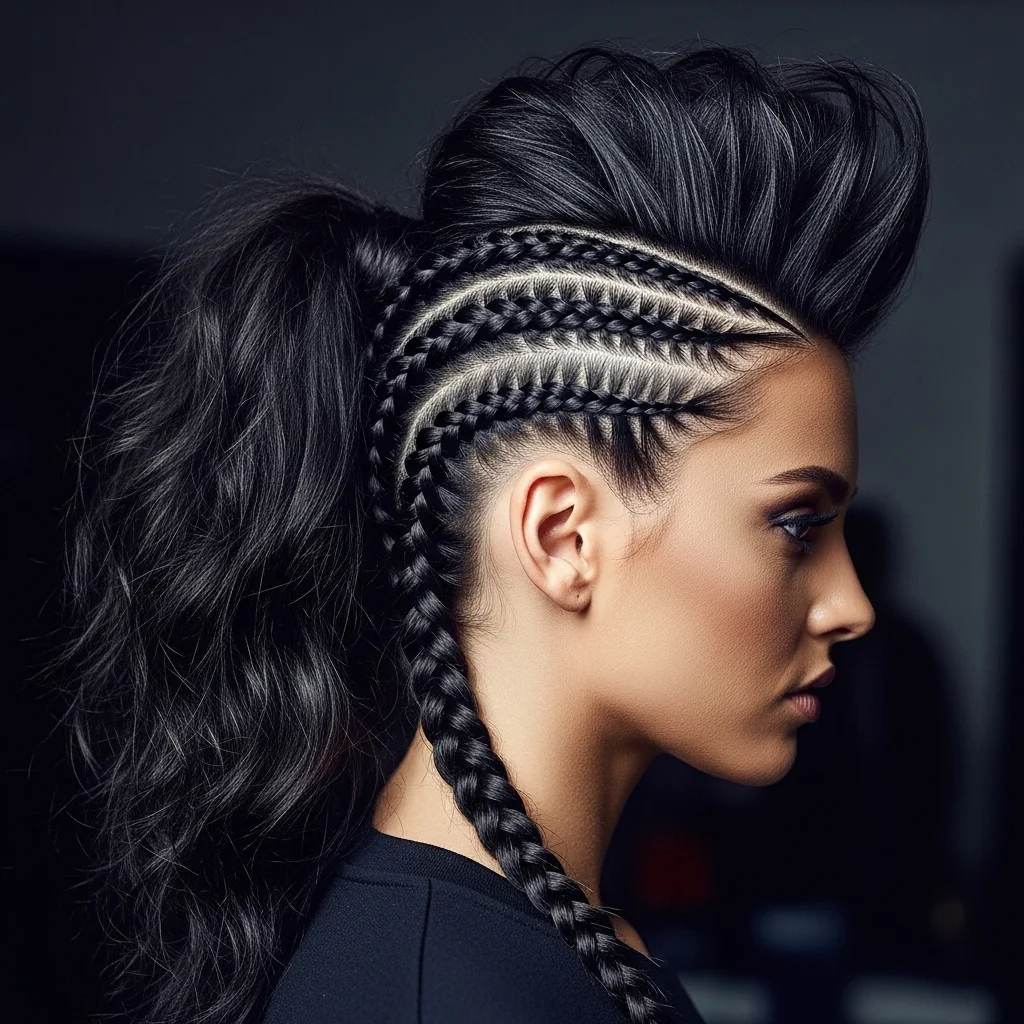 Beyond Basic: 19 Braided Ponytail Styles That Will Transform Your Look 12 mohawk braid ponytail