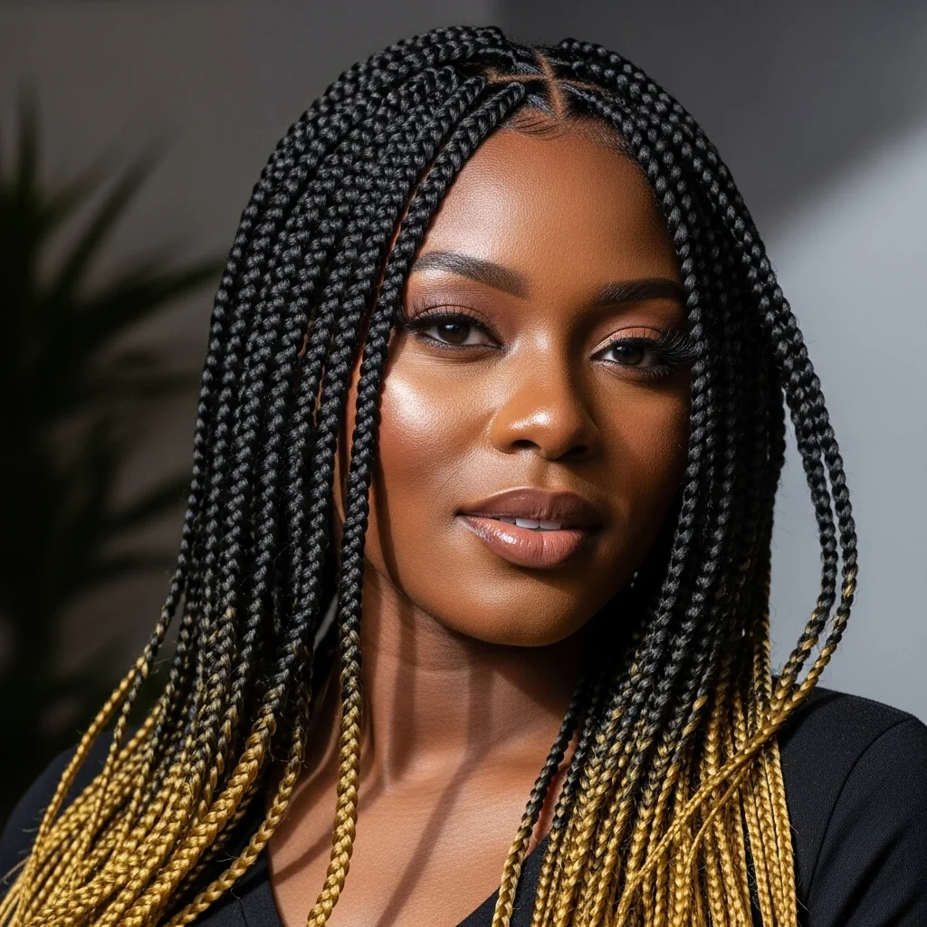 ombre box braids