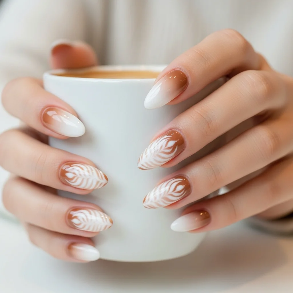 ombre latte art