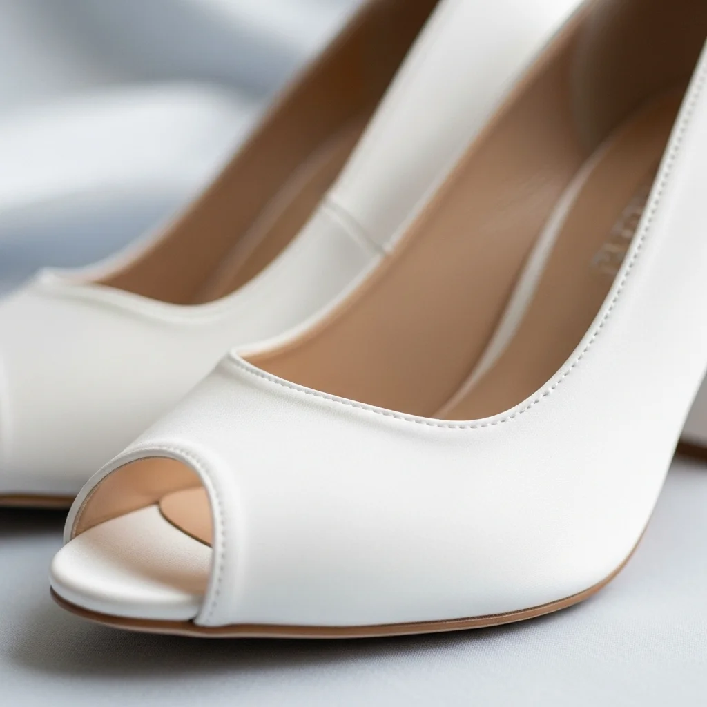 Step into Comfort & Style: Top 21 Low-Heel Wedding Shoes for Your Big Day 21 peep toe block heel