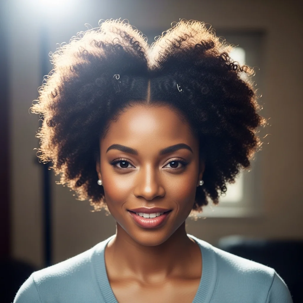 pinned up sides afro