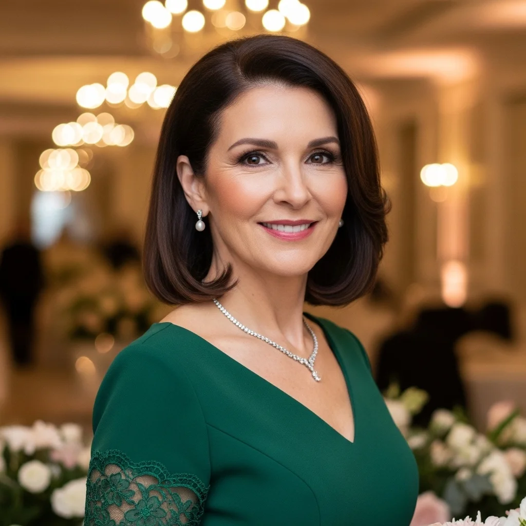 21 Shoulder-Length Mother of the Bride Hairstyles 8 polished blowout with flipped ends