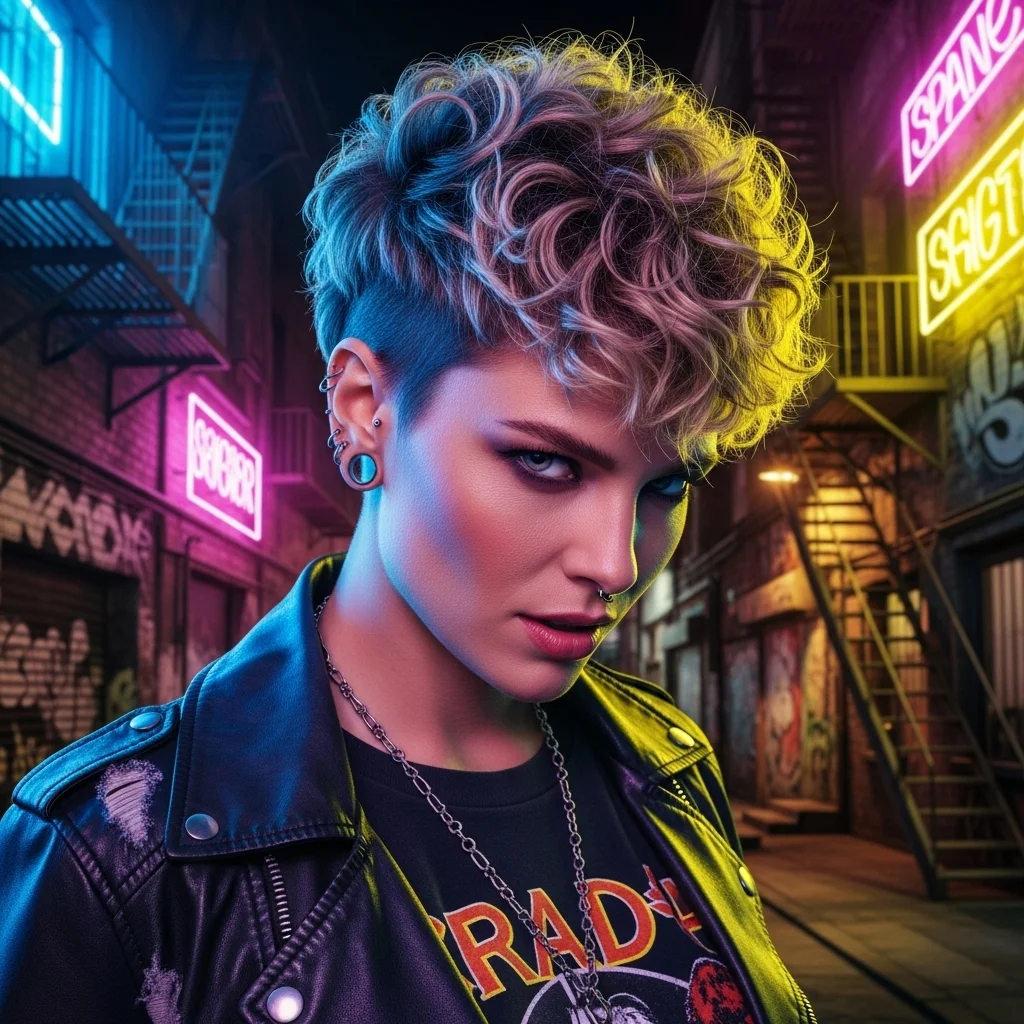 17 Stunning Curly Hairstyles with Bangs You Need to Try! 11 punky pixie with curly bangs