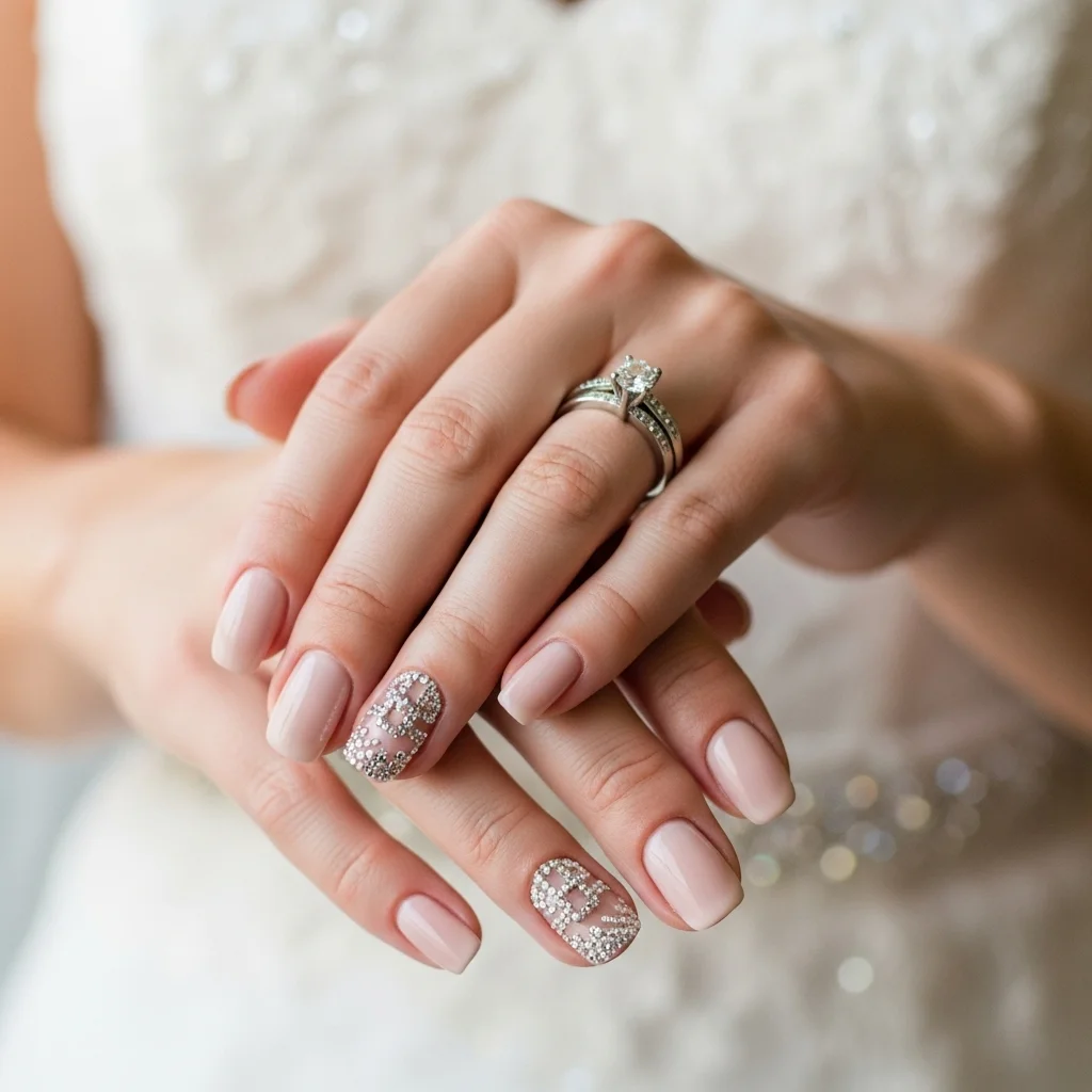Top 19 Dazzling Western Wedding Nails Ideas for the Modern Bride 5 rhinestone rodeo glam