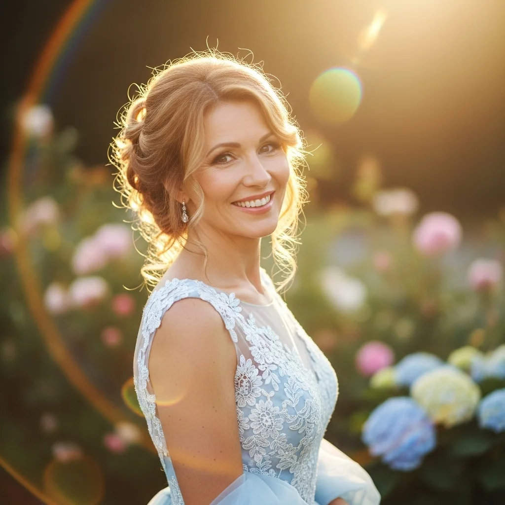 Radiant & Refined: 25 Mother of the Bride Updo Hairstyles for a Picture-Perfect Day 10 romantic soft waves updo