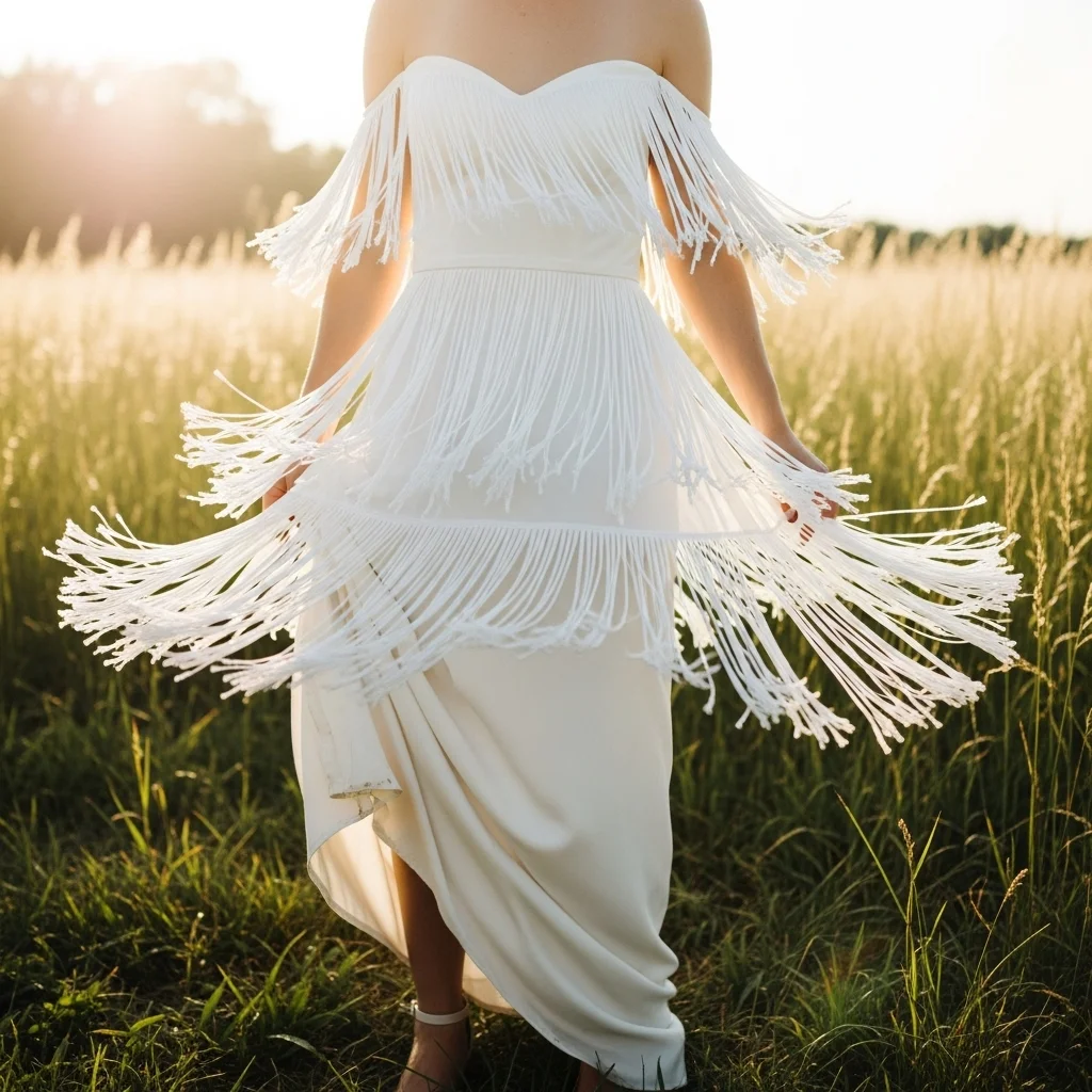 25 Off the Shoulder Boho Wedding Dresses 24 rustic fringe hemline delight