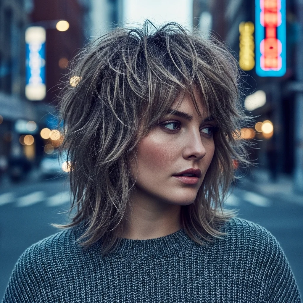 23 Stunning Hairstyles for Round Faces You'll Love! 8 shaggy haircut
