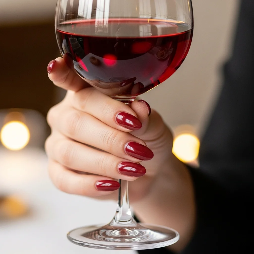 Top 19 Simple Fall Nail Design Ideas You'll Adore This Season 14 sheer cranberry tint