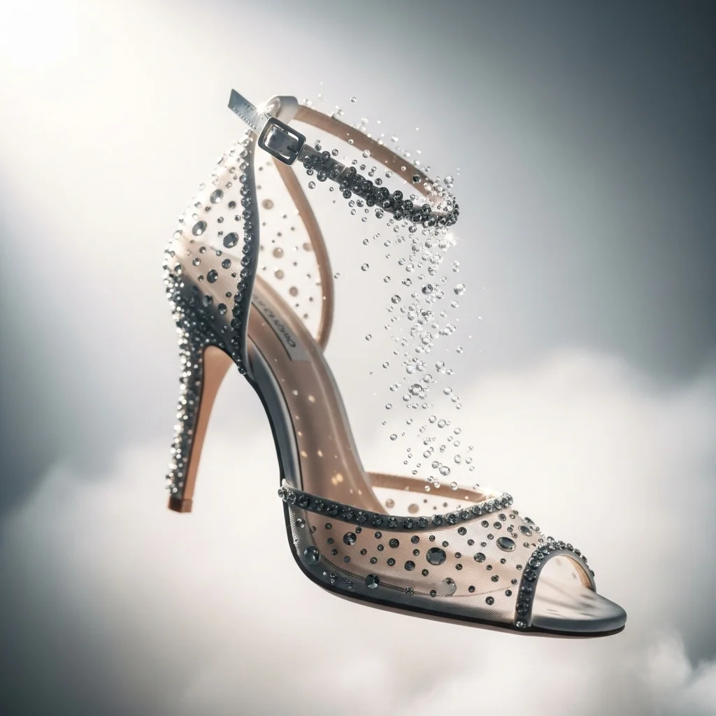 Step into Forever: Top 23 Wedding Shoe Sandals for Your Big Day 14 sheer mesh and crystal embellished sandal