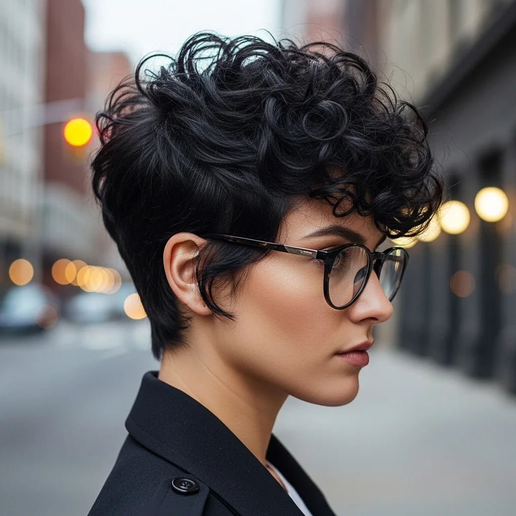 short pixie with textured layers