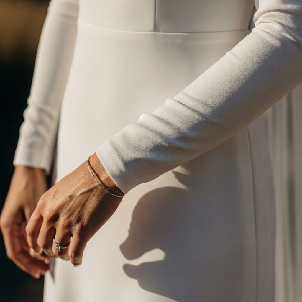 simple chic crepe long sleeves