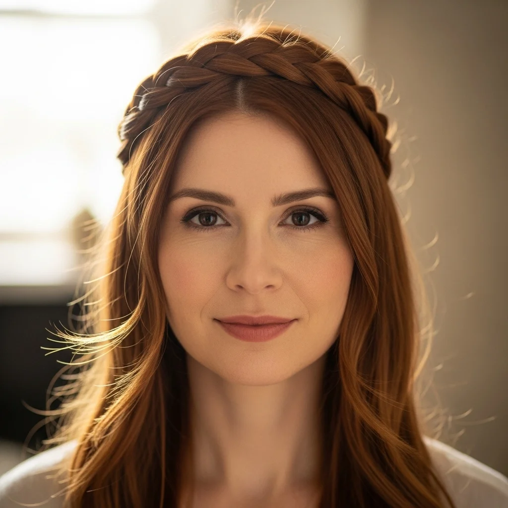 simple crown braid wrap around
