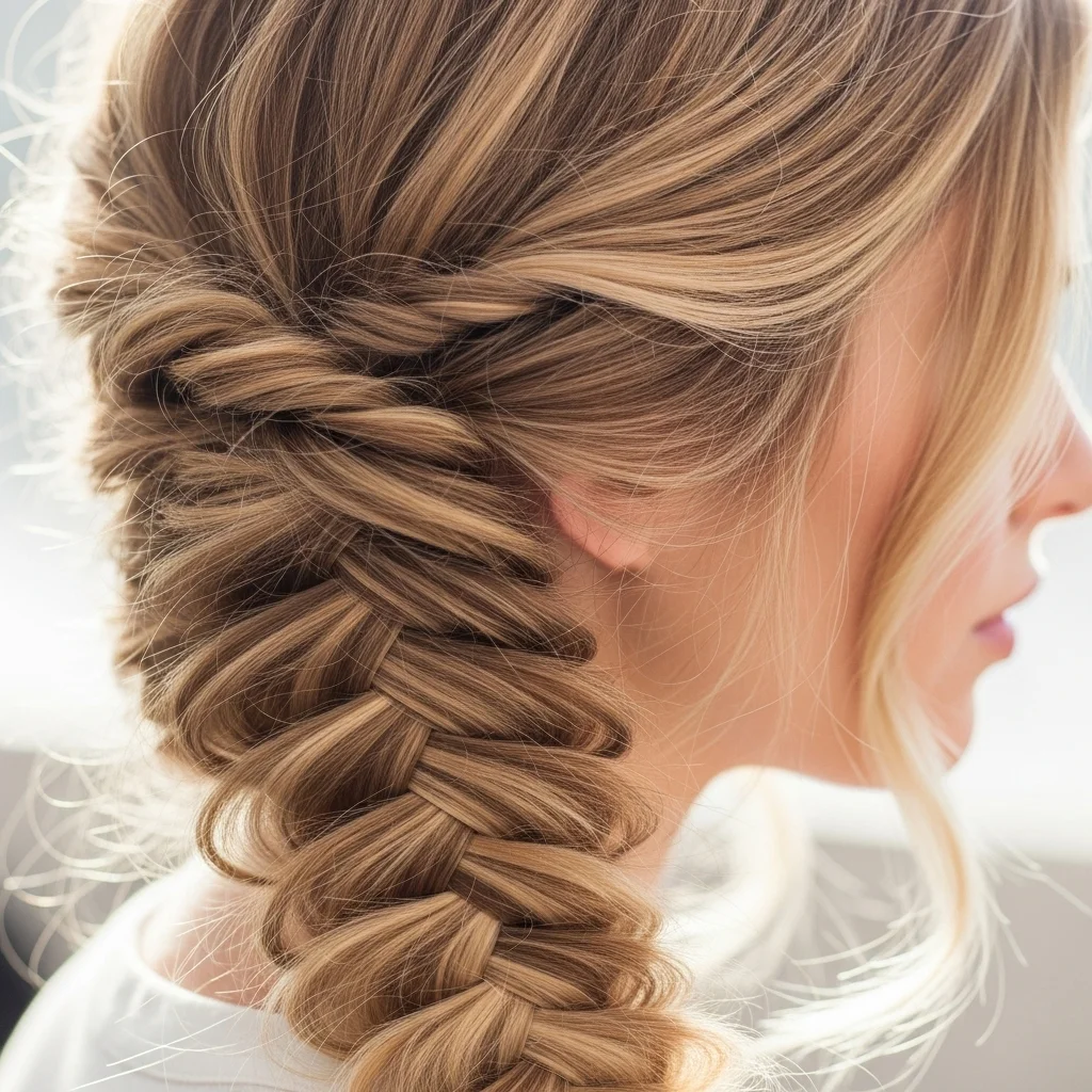 simple fishtail braid