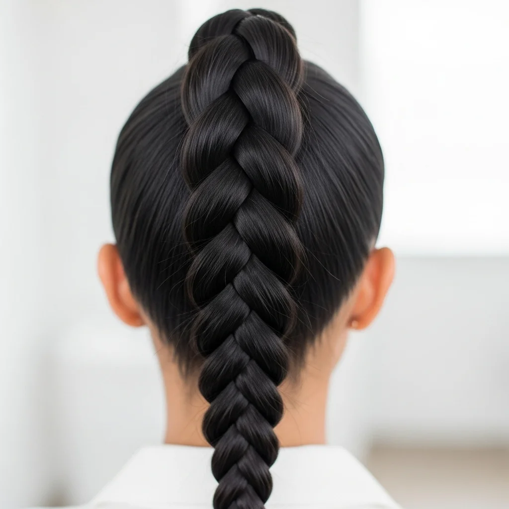 simple ponytail braid
