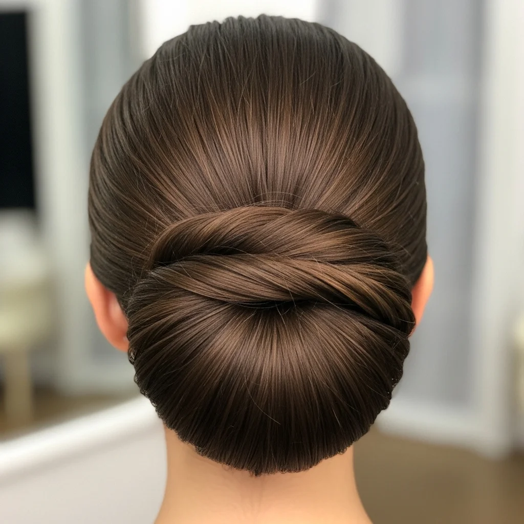 sleek chignon