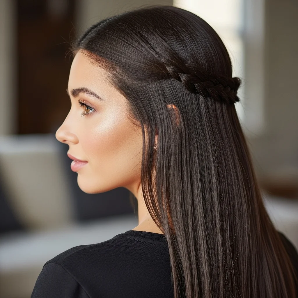 19 Hairstyles That Will Turn Heads 18 sleek hair with underside braid