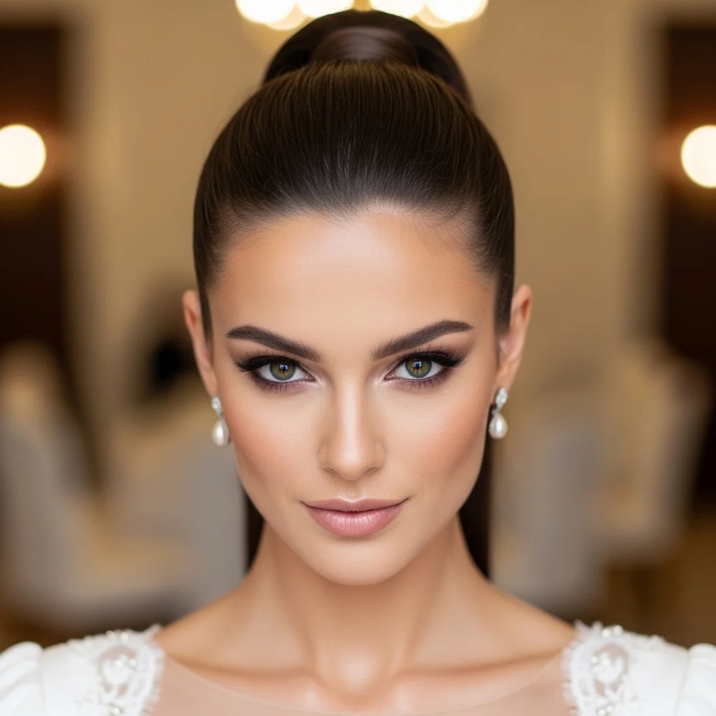 sleek high ponytail 1