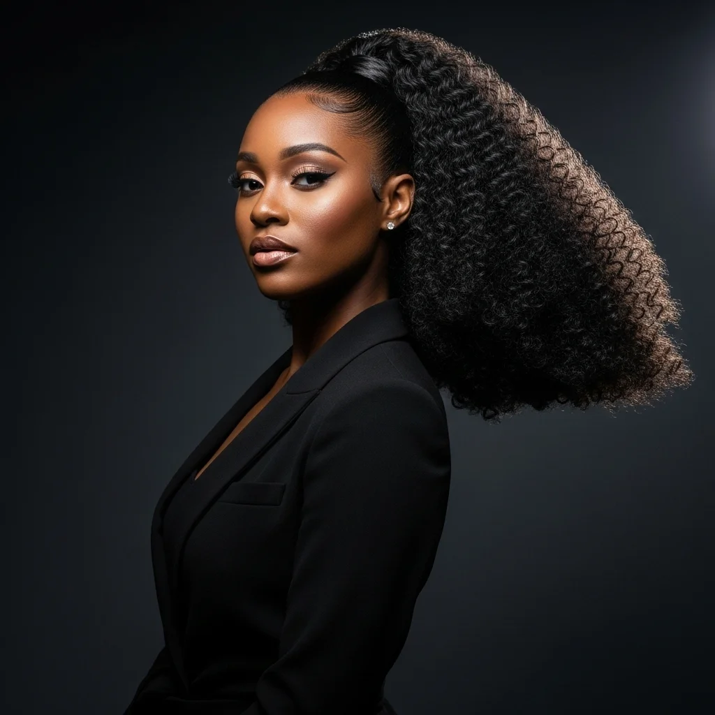sleek high ponytail 3