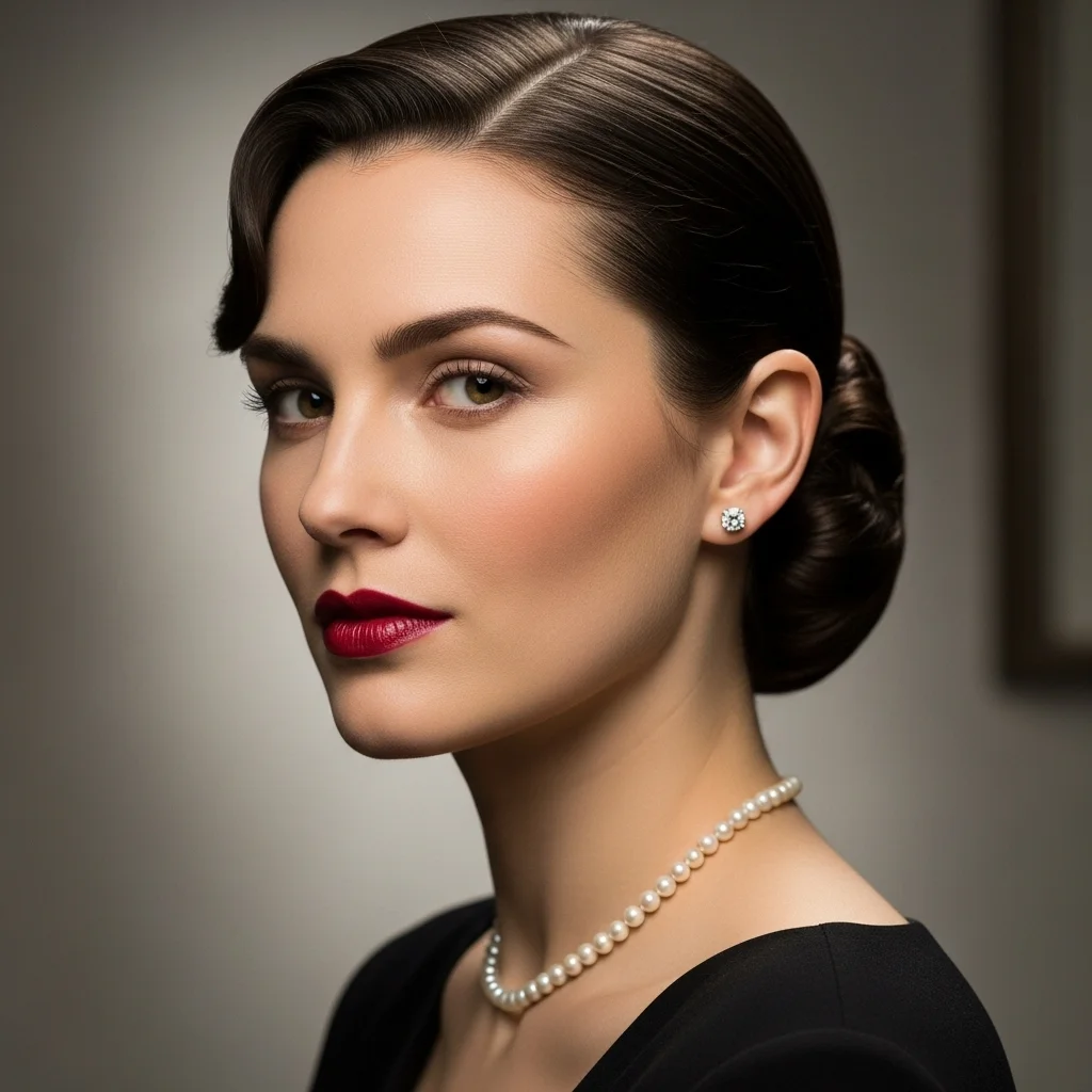 sleek low bun 2