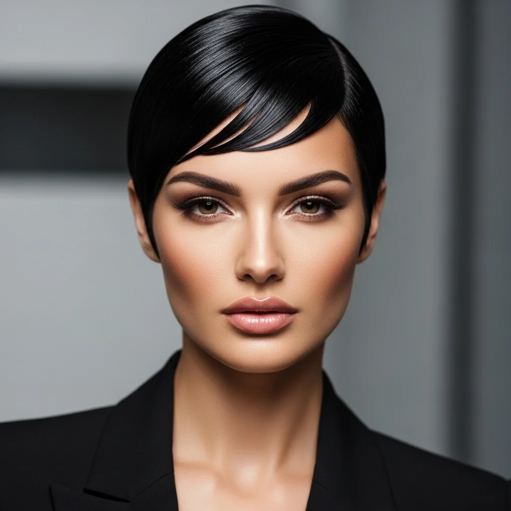 sleek pixie gelled smooth