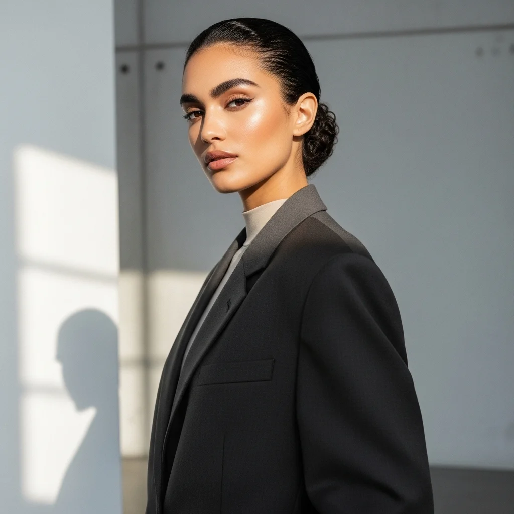 sleek slicked back