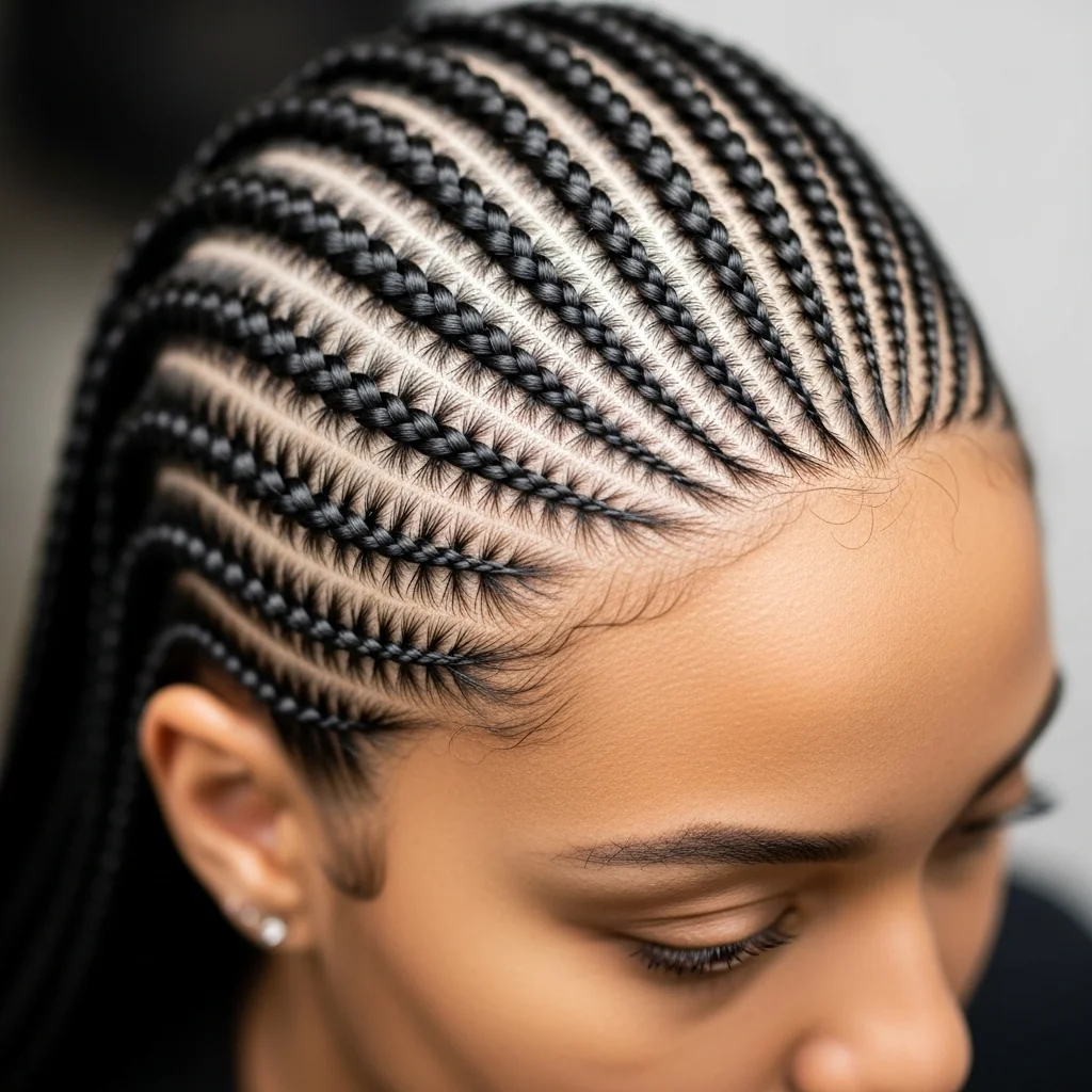small cornrows micro cornrows