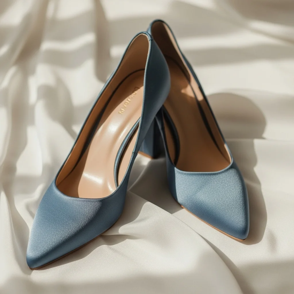 Step into Comfort & Style: Top 21 Low-Heel Wedding Shoes for Your Big Day 15 something blue low heel