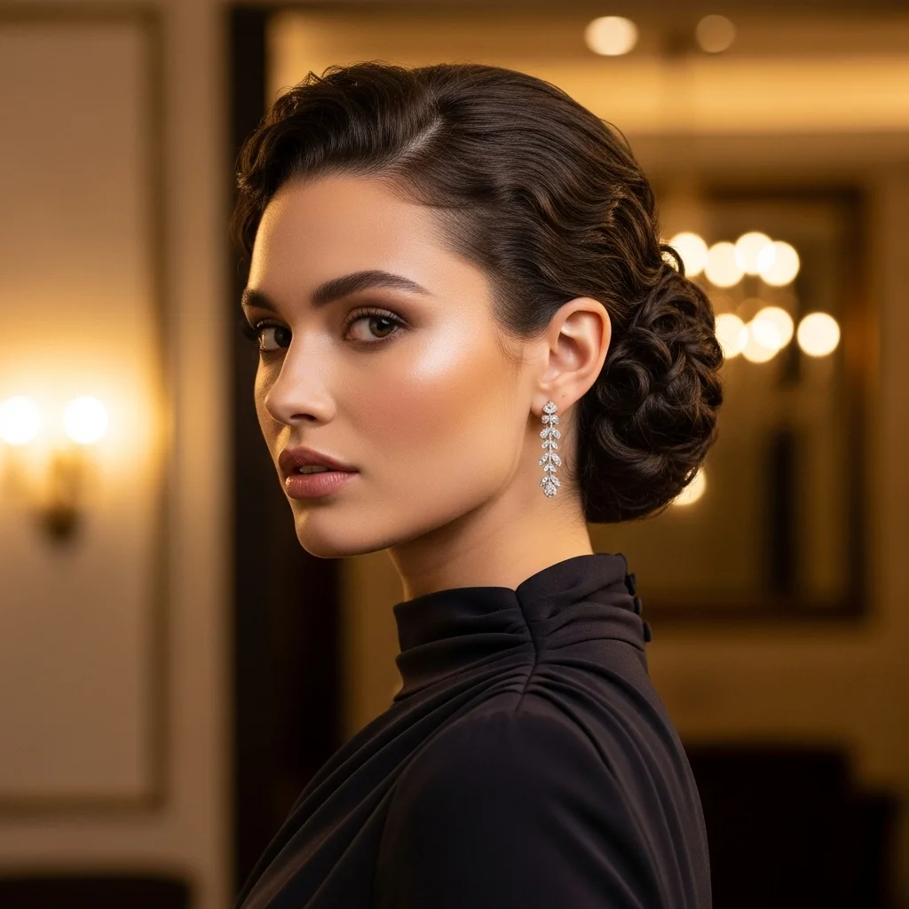 sophisticated low bun
