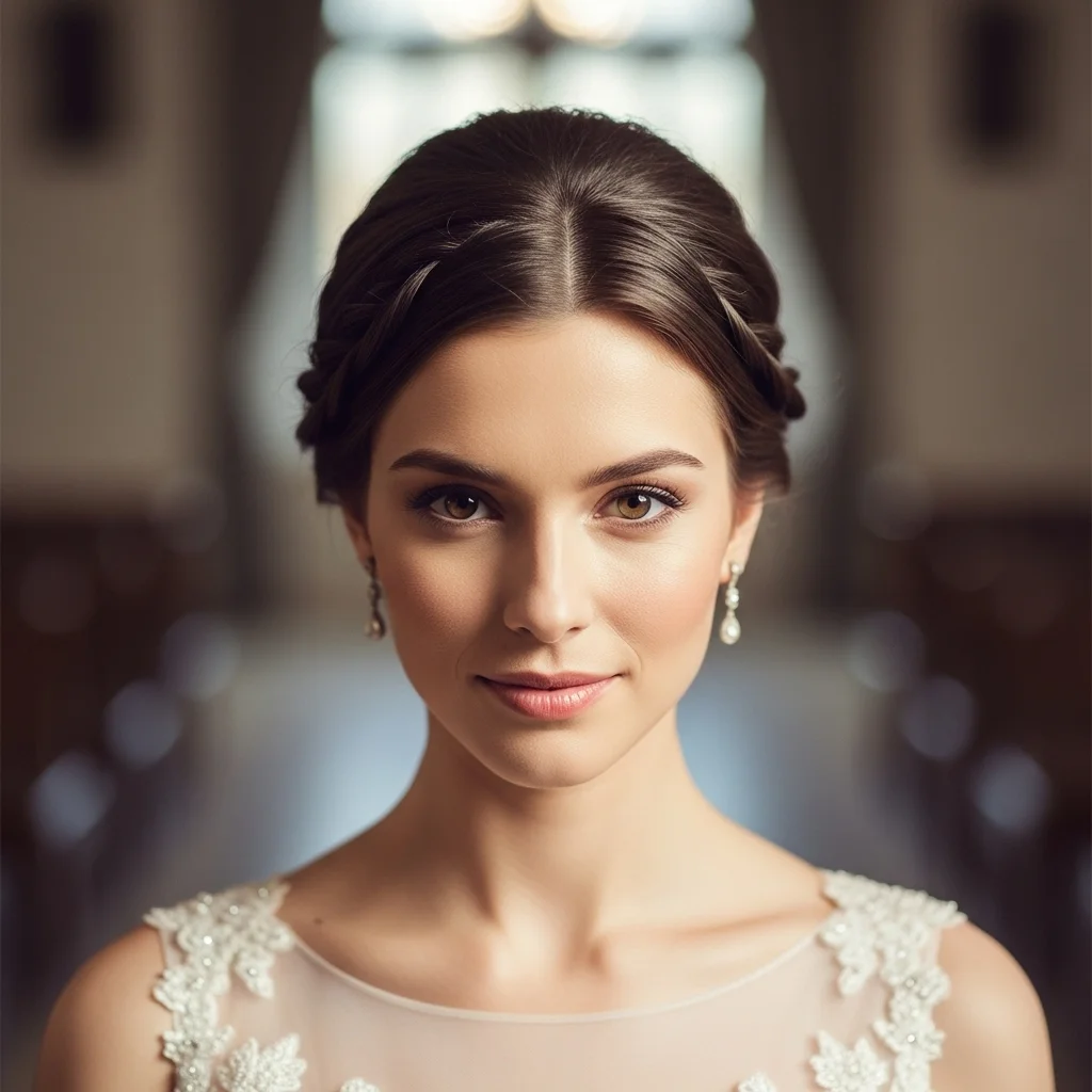 sophisticated twisted low bun