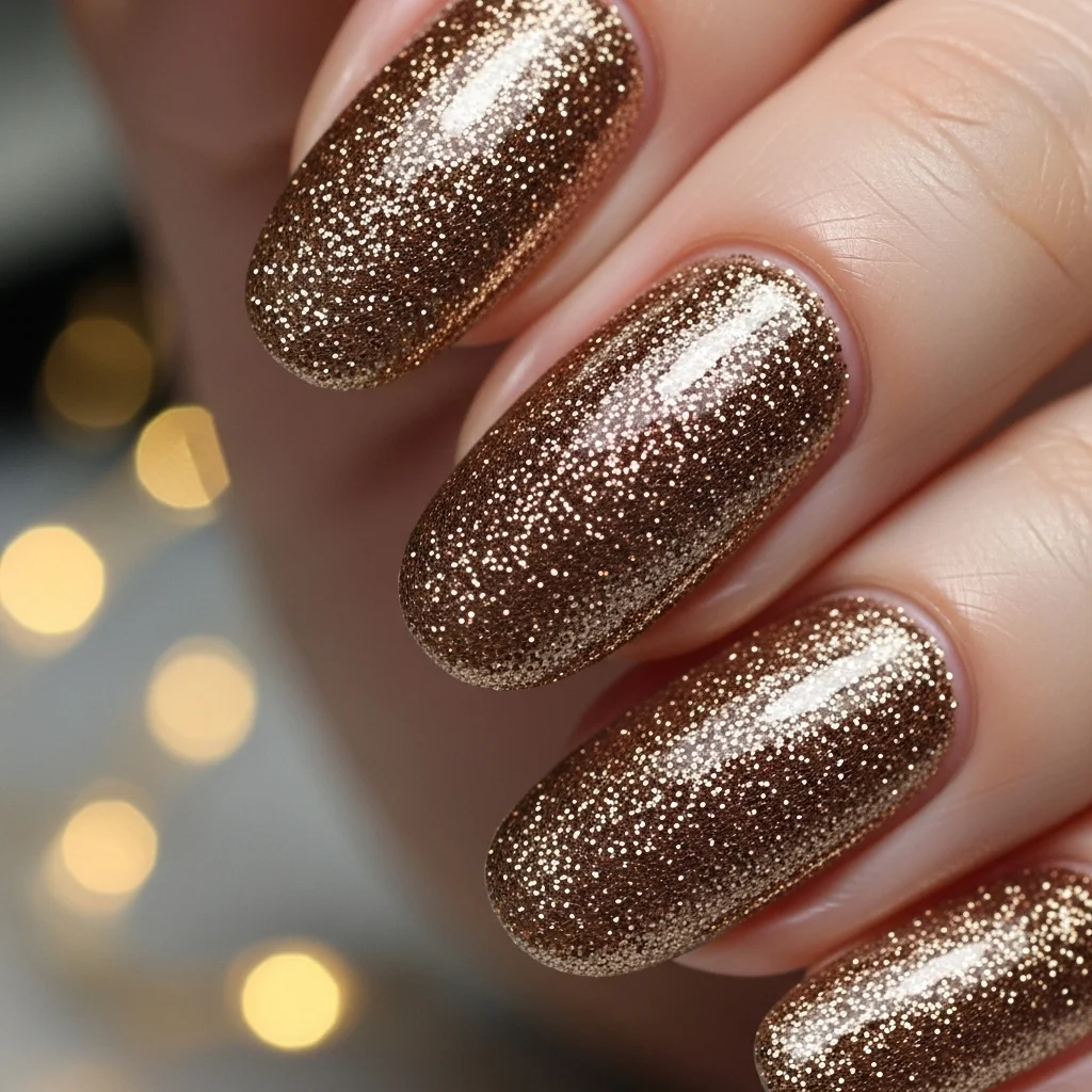 sparkling bronze glitter
