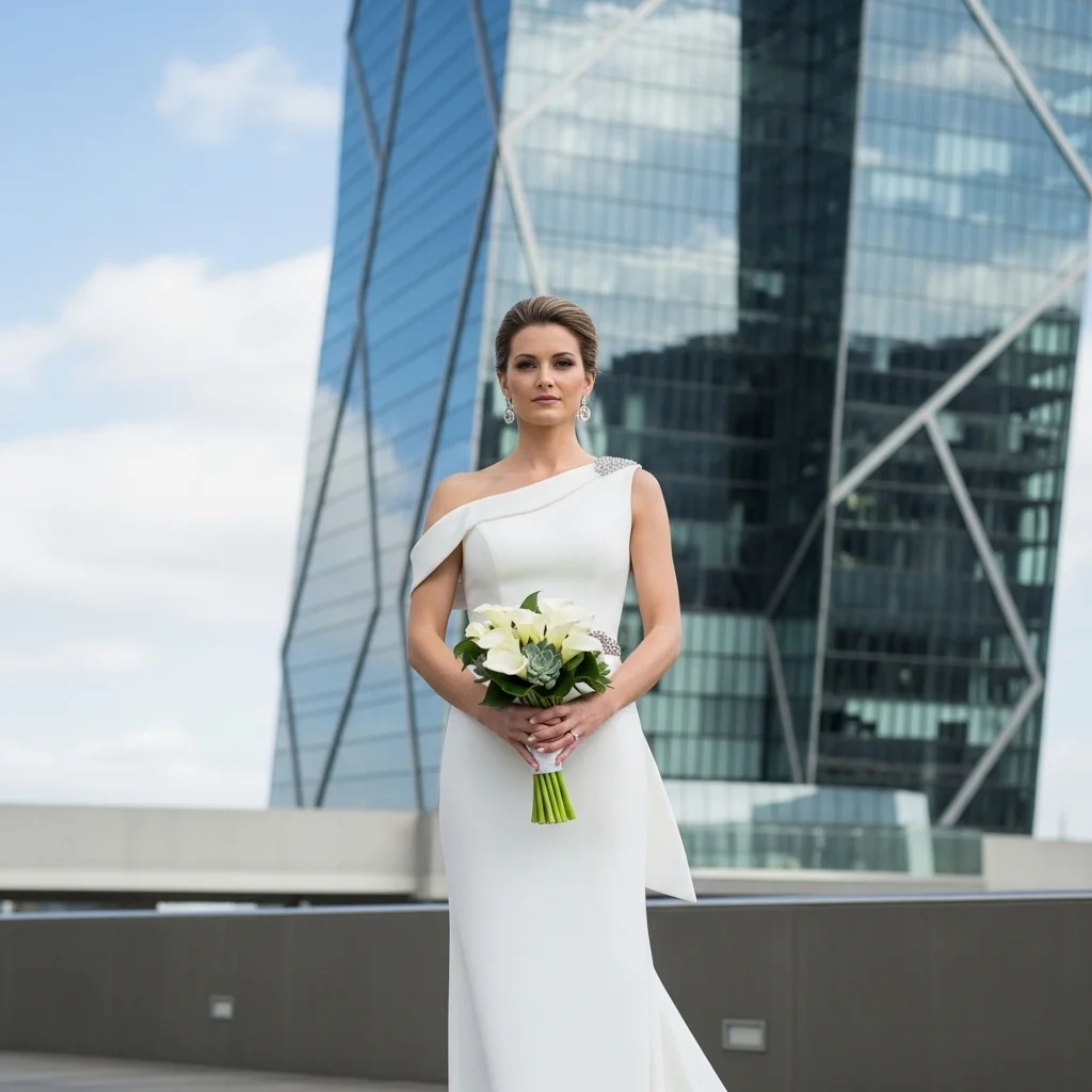 23 Stunningly Unique Colored Wedding Dresses 13 steel gray sophistication