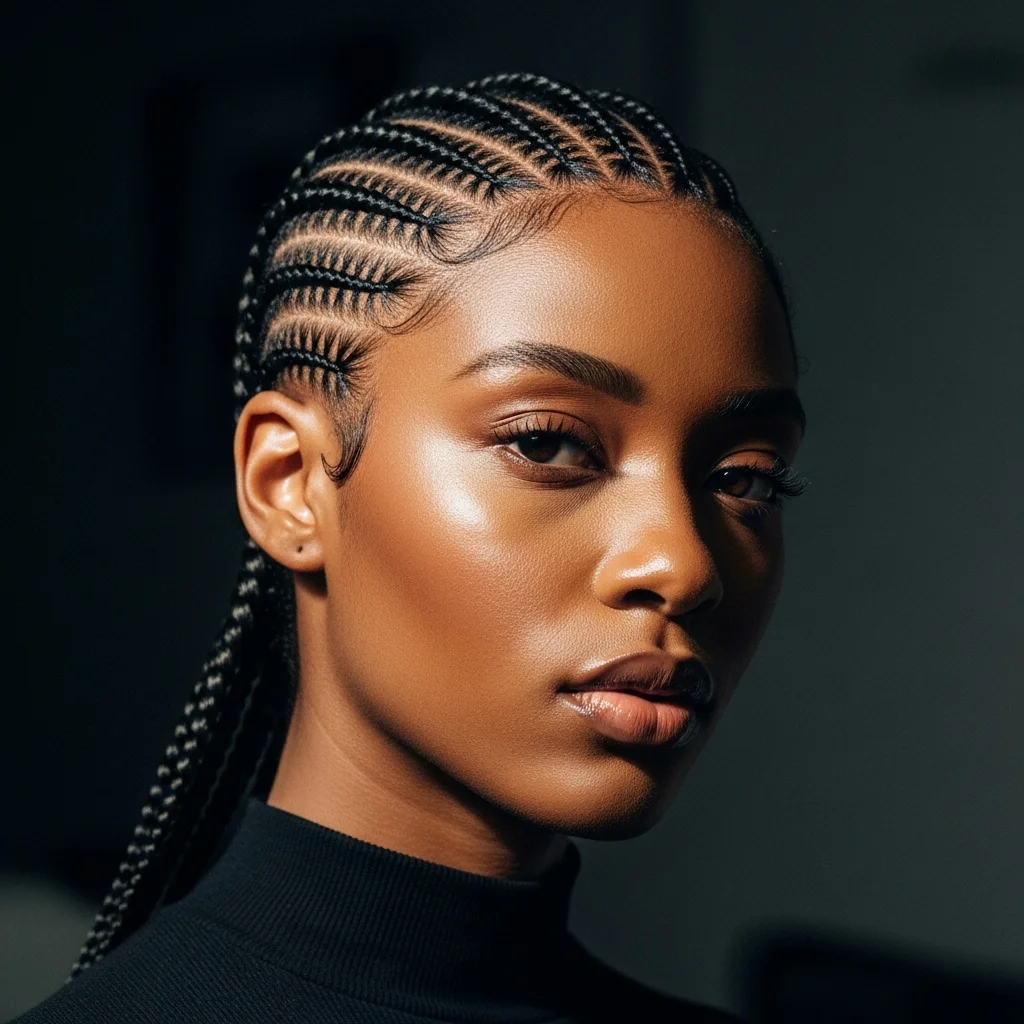 straight back cornrows