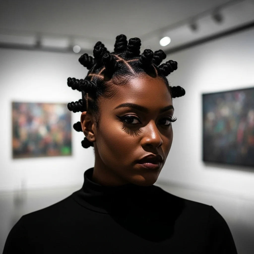 stylized bantu knots