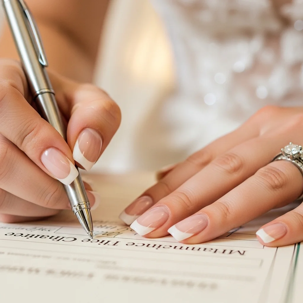 21 Stunning Neutral Wedding Nails for Brides: Timeless Elegance for Your Big Day 7 subtle french tip modern twist