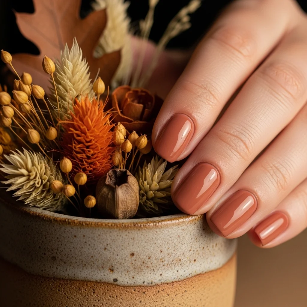 Top 19 Simple Fall Nail Design Ideas You'll Adore This Season 5 subtle terracotta nude