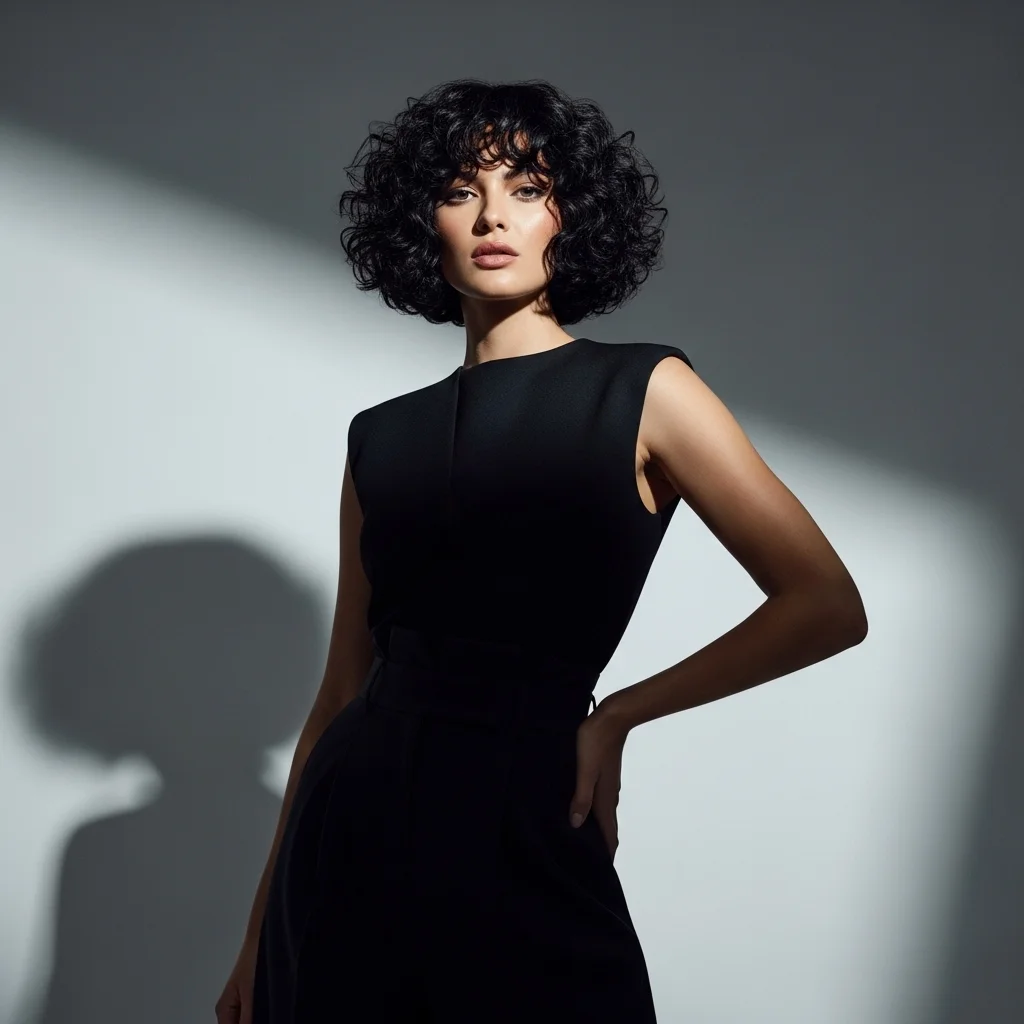 the blunt cut curly bob