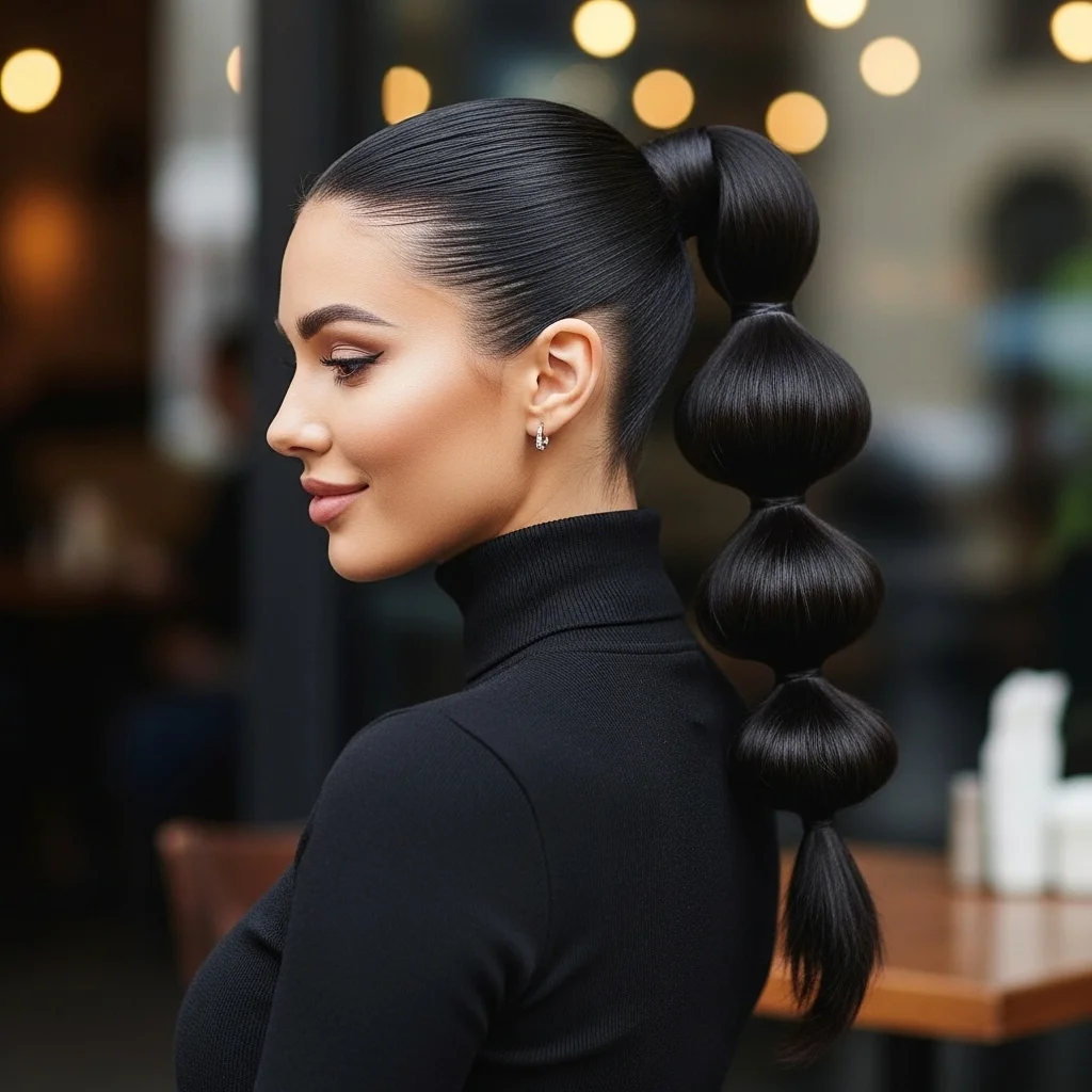 19 Hairstyles That Will Turn Heads 15 the bubble ponytail