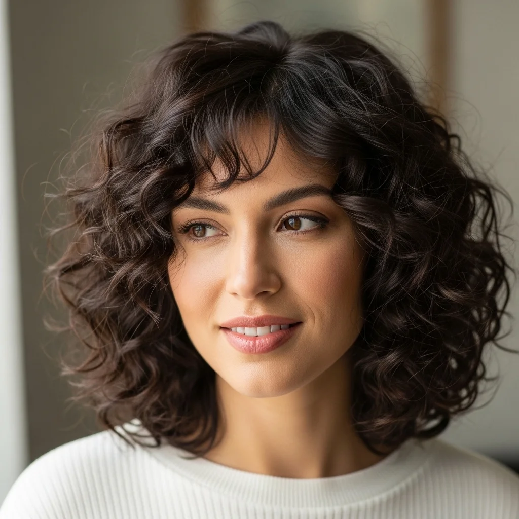 the classic curly lob