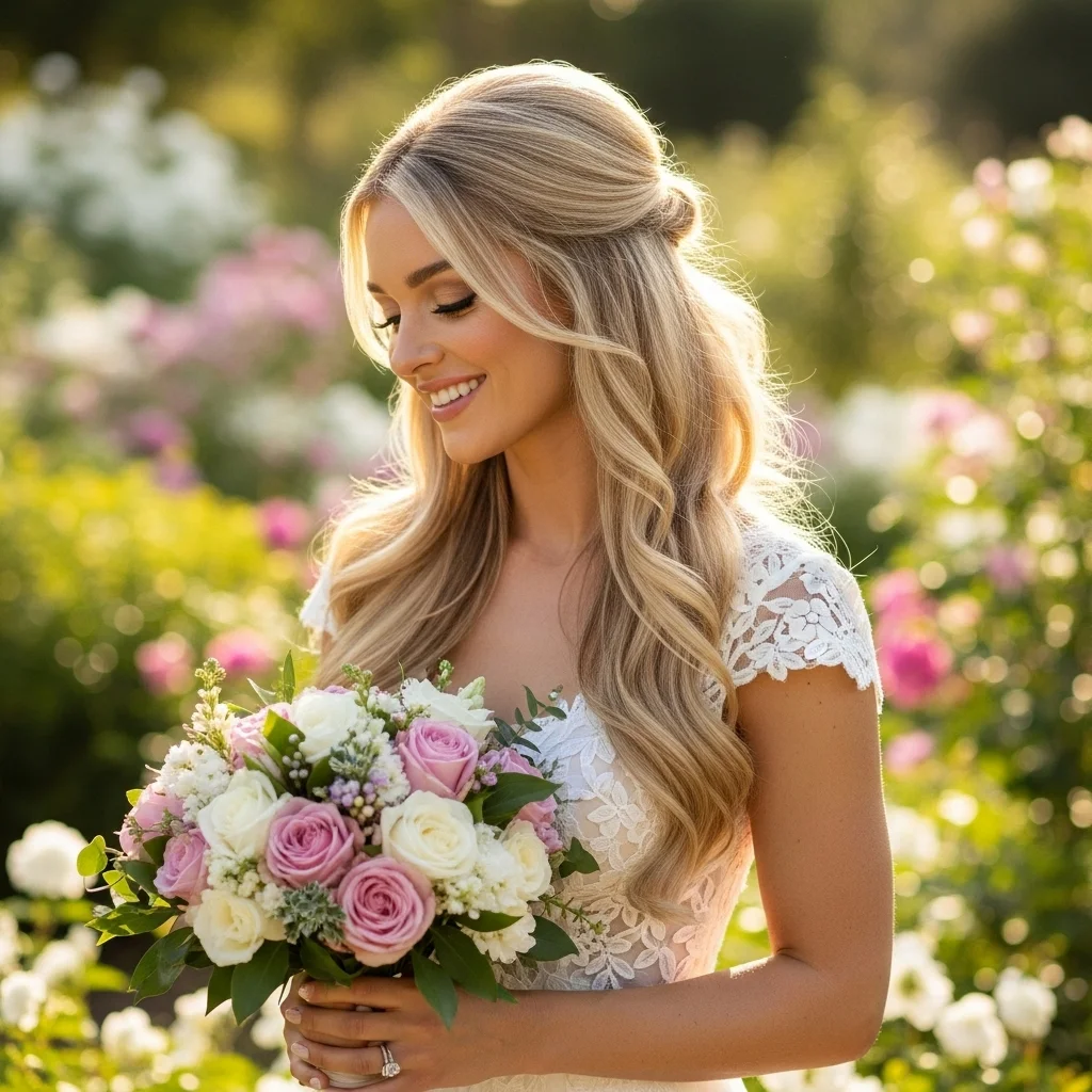 19 Easy Hairstyles You Can Master in Minutes 6 the classic half up half down