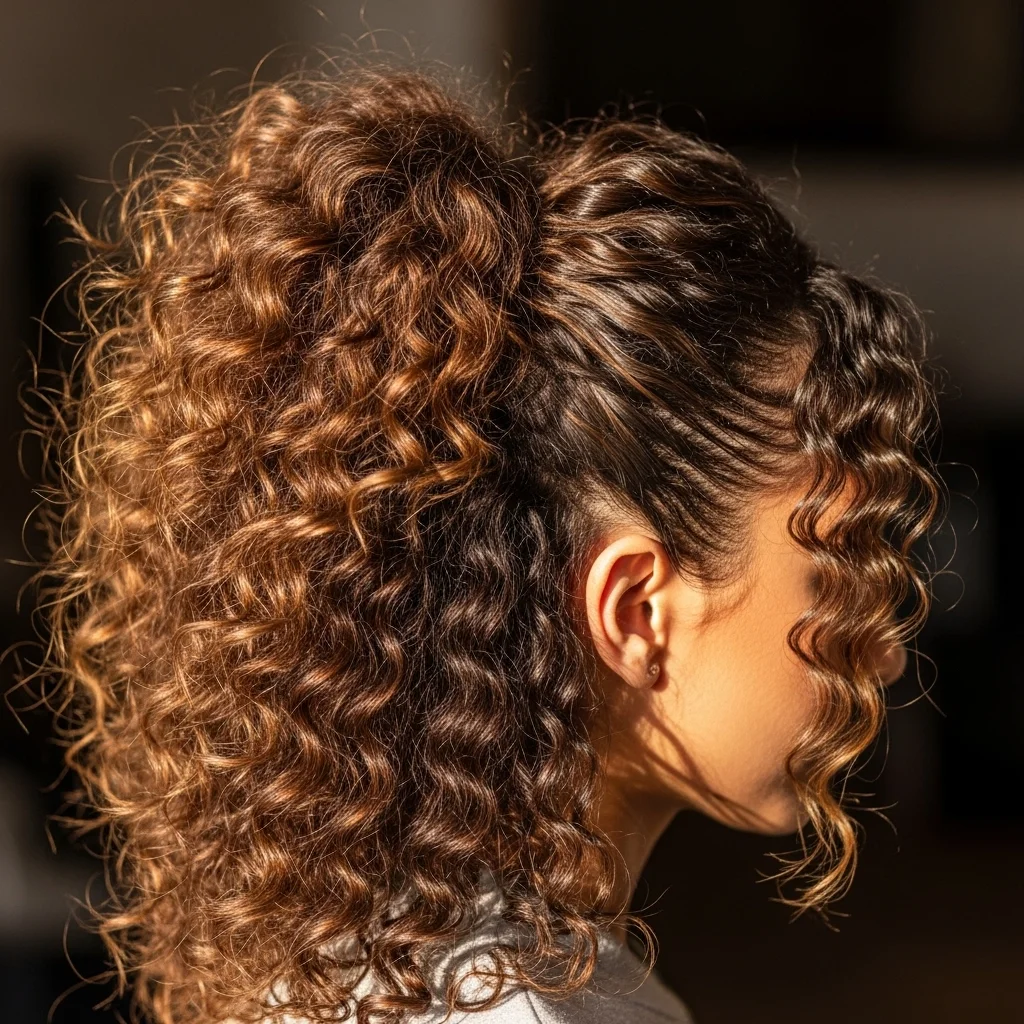 the classic half up high ponytail