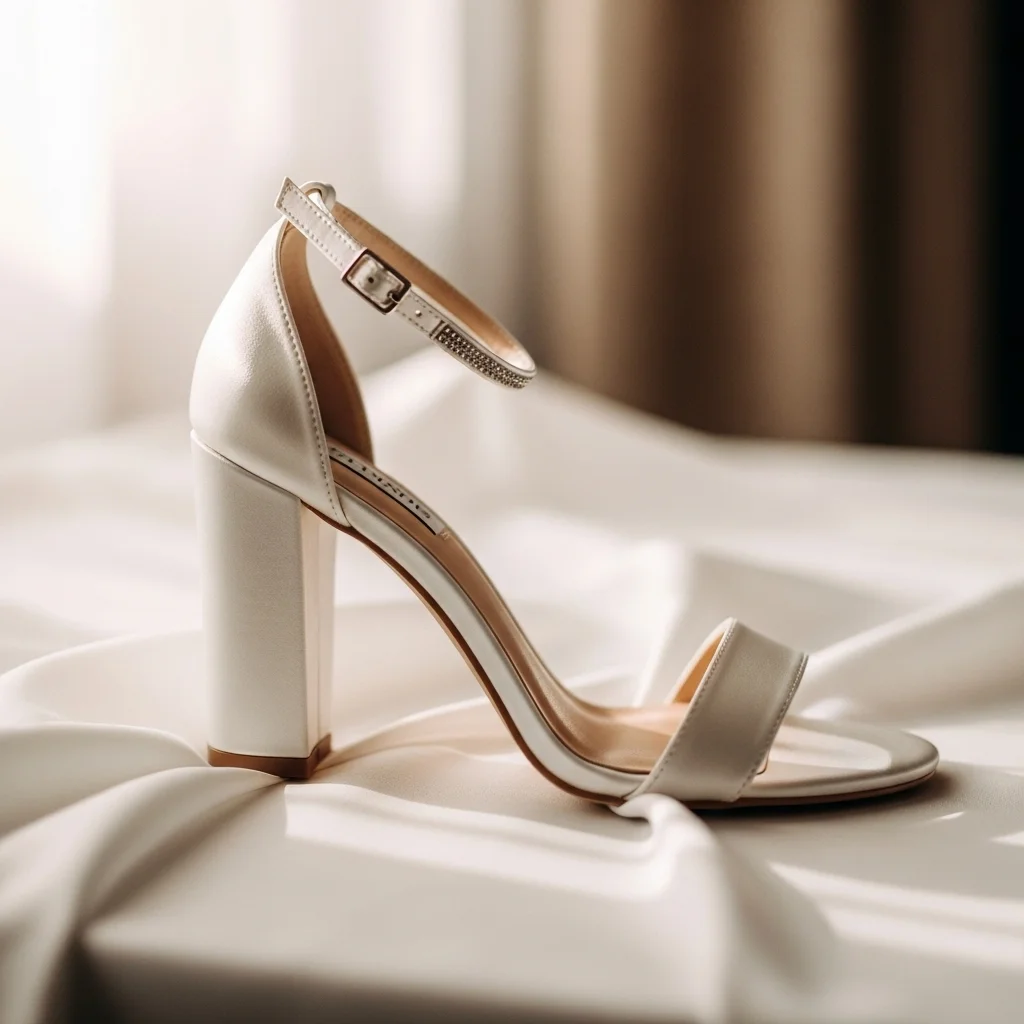 Step into Forever: Top 23 Wedding Shoe Sandals for Your Big Day 2 the classic ivory block heel sandal