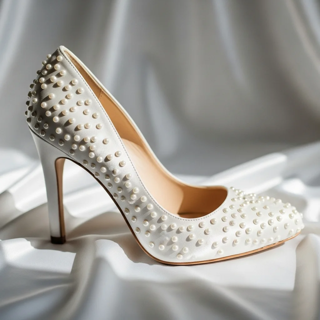 Timeless Elegance: 19 Pearl Wedding Shoes for Your Unforgettable Day 2 the classic pearl embellished pump